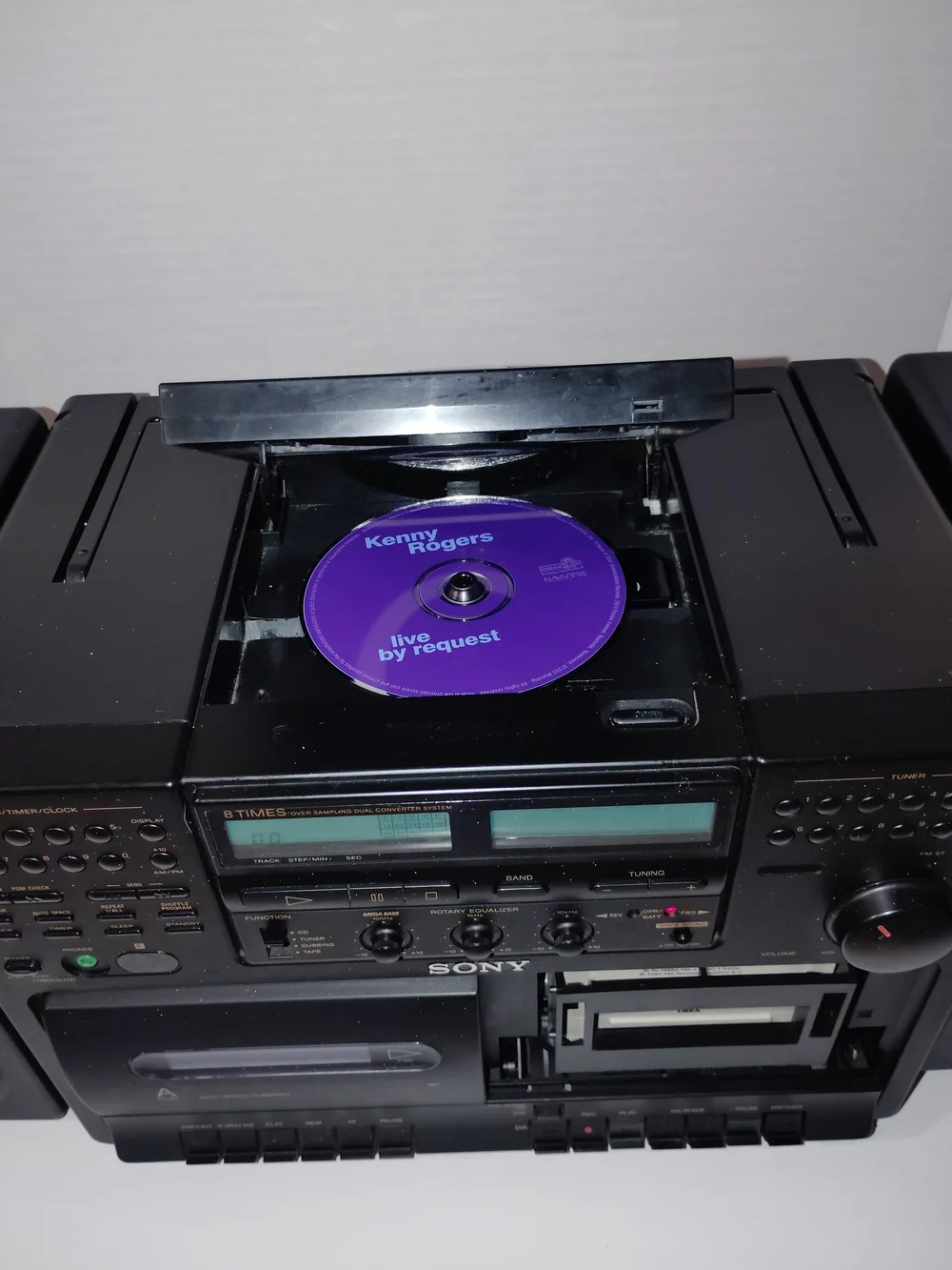 Sony Black Stereo System with Dual Speakers and CD/Cassette